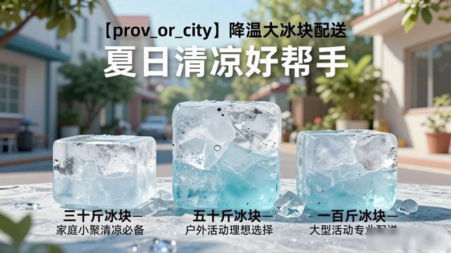 花都降温大冰块配送_海鲜排档降温解决方案_高温天气大冰块配送