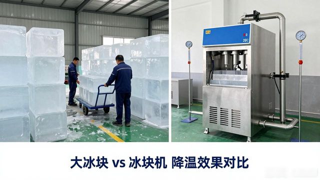 花都车间夏季降温新宠 大冰块真能管用吗？